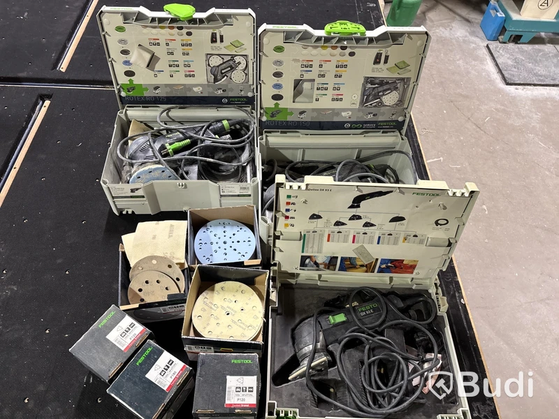 Parti med diverse slipverktyg, Festool
