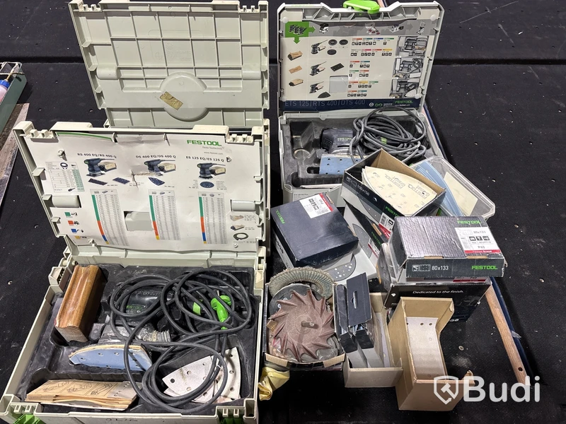 Parti med diverse slipverktyg, Festool