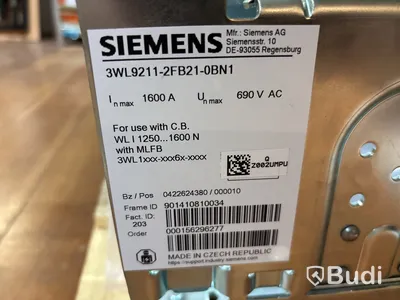 2 st chassi Siemens 3WL9211-2FB21-0BN1 & 3WL92124FB311BH1Z