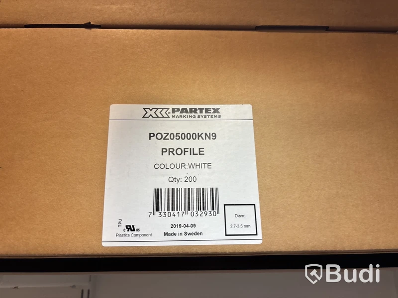 Parti material för kabelmärkning