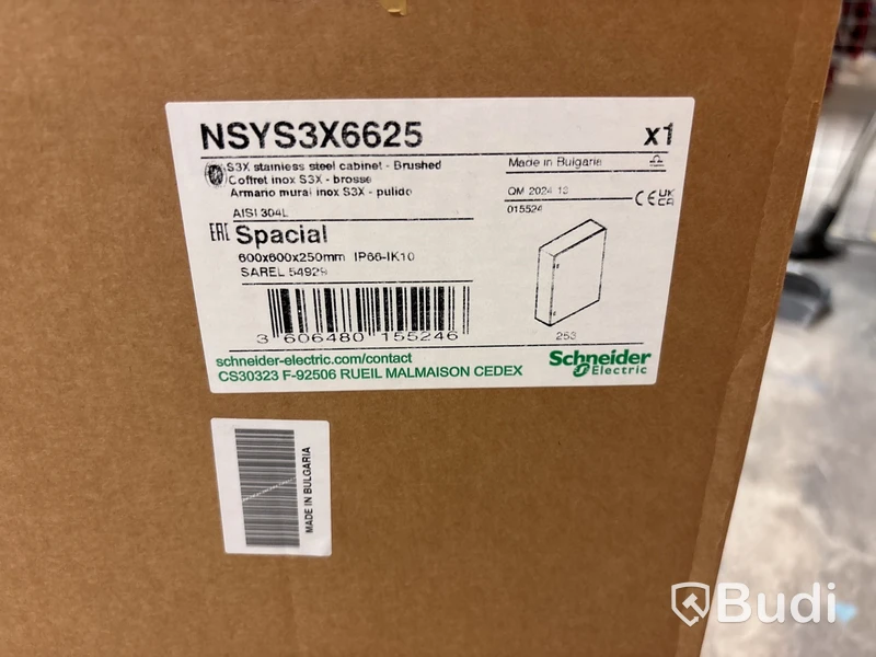 Nytt rostfritt väggskåp Schneider NSYS3X6625
