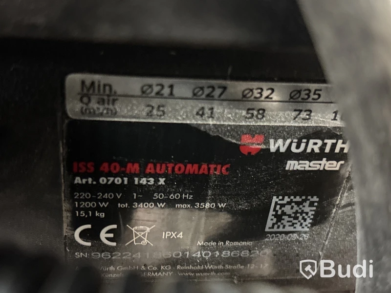 Dammsugare Wurth ISS 40-M Automatic