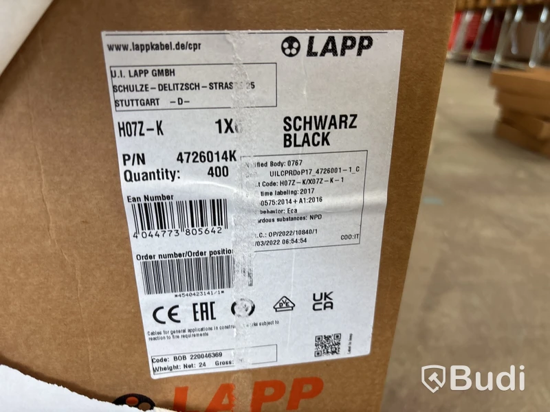 Elkabel Lapp 1-6 mm | Svart