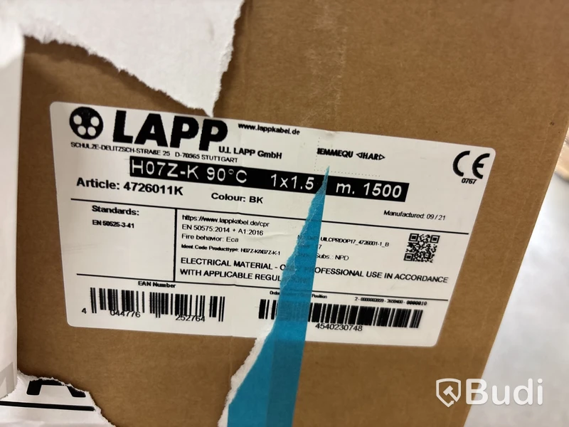 Elkabel Lapp 1,5-6 mm | Svart