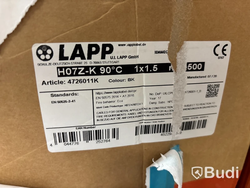 Elkabel Lapp 1,5-6 mm | Svart