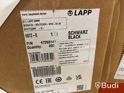 Elkabel Lapp 1,5-6 mm | Svart