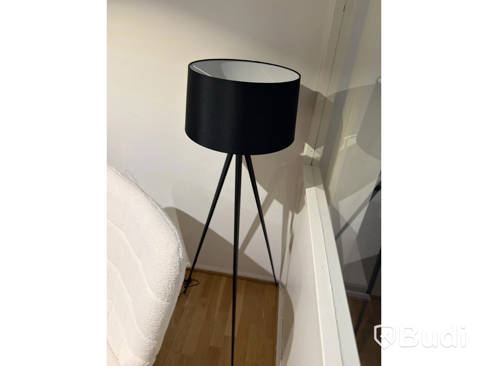 Furniture set with armchairs and stools, table, lamp and artificial plant