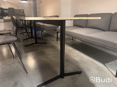 Matbord Edsbyn, stålben, 180x70 cm