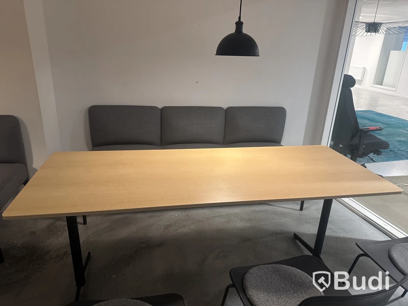 Matbord Edsbyn, stålben, 180x70 cm