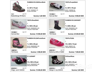 Parti barnskor - 23 pall