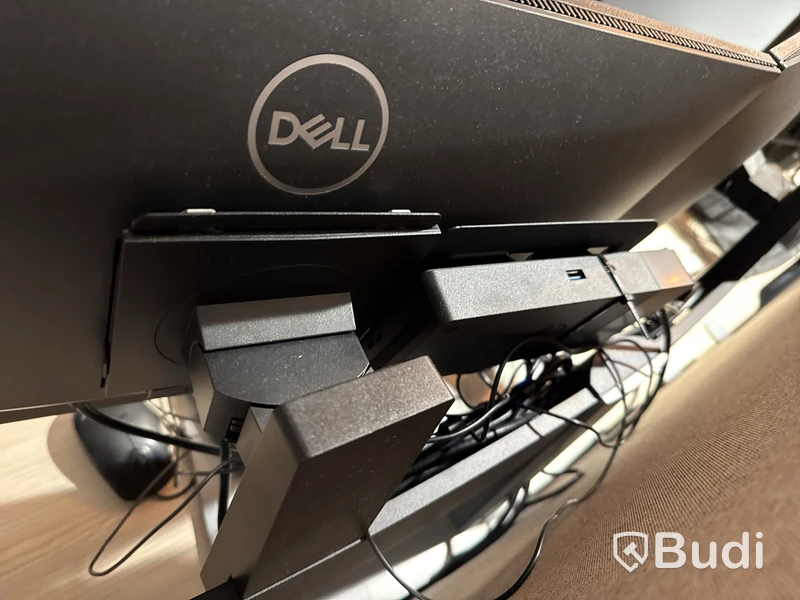 4 st. Dell skärmuppsättningar med dubbla skärmar bordsstativ, USB-C-hubb