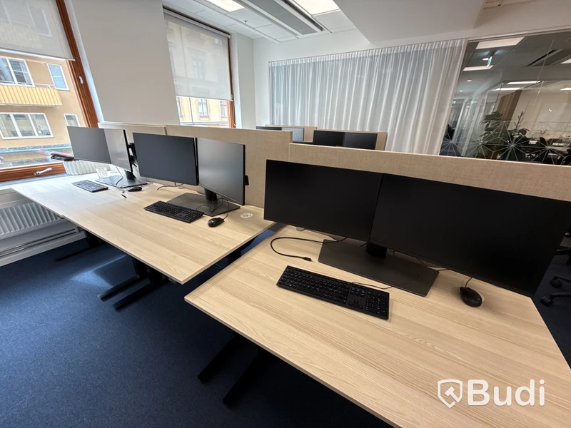 6 st. Dell-skärmuppsättningar med dubbla skärmar bordsstativ, USB-C-hubb