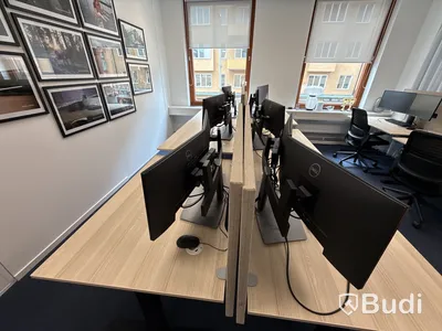 6 st. Dell-skärmuppsättningar med dubbla skärmar bordsstativ, USB-C-hubb