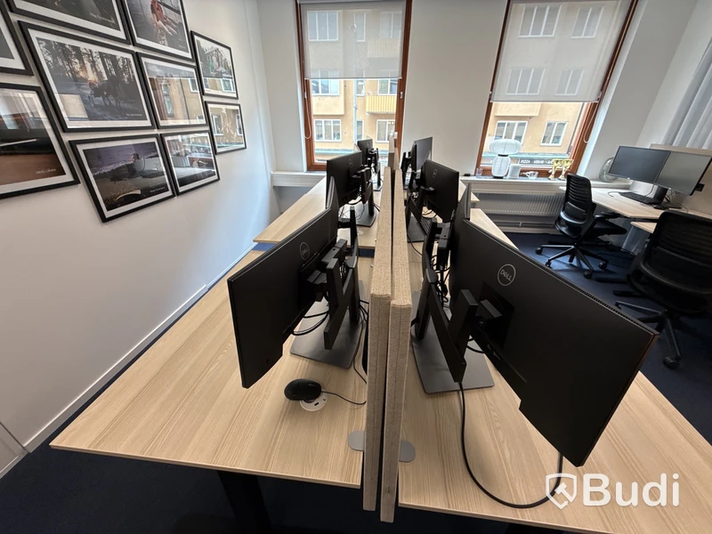 6 st. Dell-skärmuppsättningar med dubbla skärmar bordsstativ, USB-C-hubb