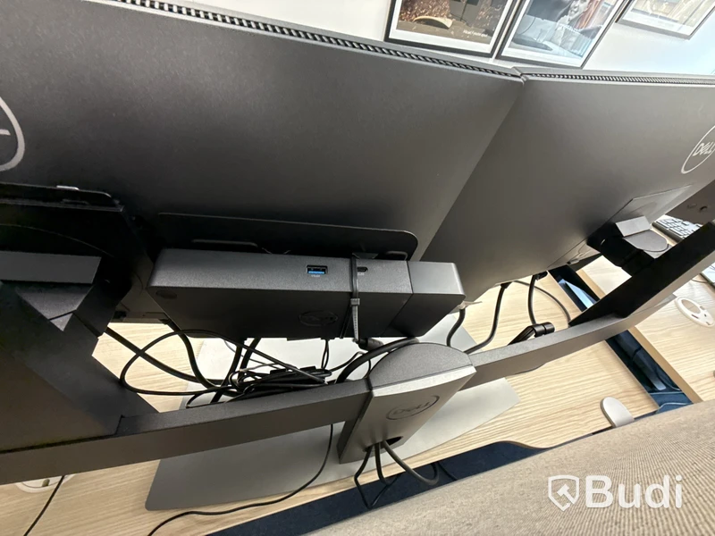 6 st. Dell-skärmuppsättningar med dubbla skärmar bordsstativ, USB-C-hubb