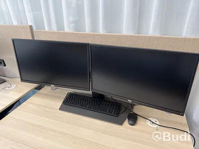 2 st. Dell-skärmuppsättningar med dubbla skärmar bordsstativ, USB-C-hubb