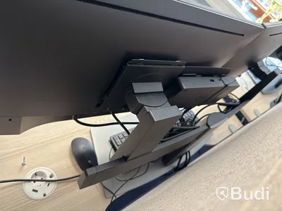 2 st. Dell-skärmuppsättningar med dubbla skärmar bordsstativ, USB-C-hubb