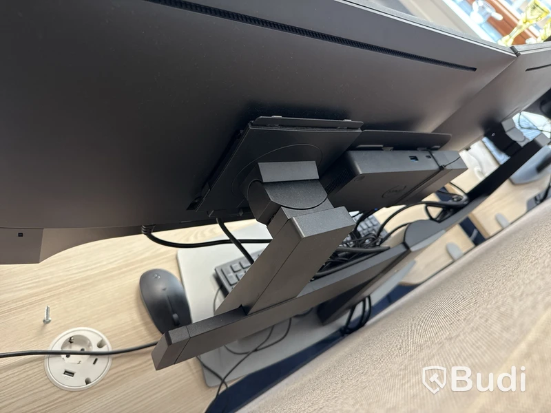 2 st. Dell-skärmuppsättningar med dubbla skärmar bordsstativ, USB-C-hubb