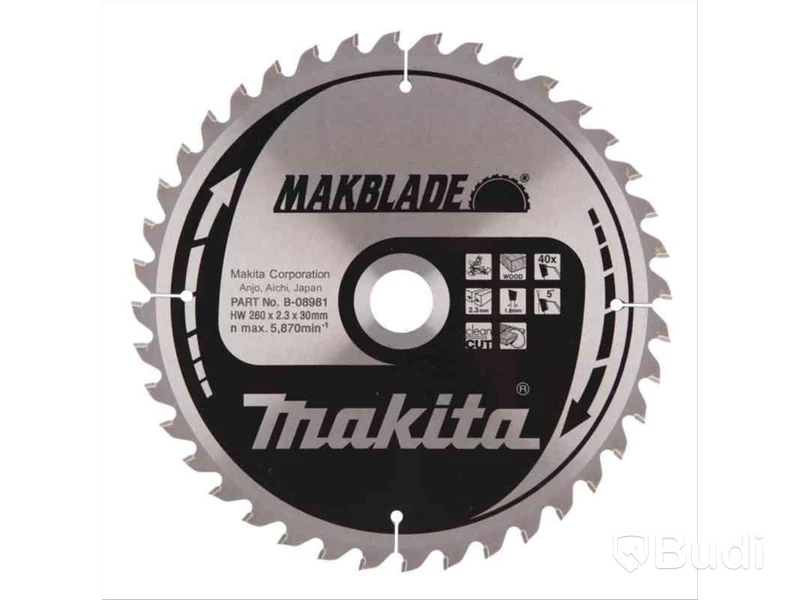 SÅGKLINGA MAKITA B-08981, 260X30X2.3MM 40T LS1019-2704,