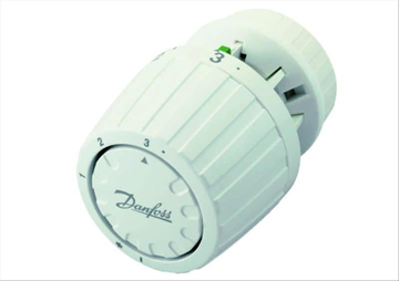 (NY)5 st. RADIATORTERMOSTAT MED INBYGGD GIVARE, DANFOSS 7-23 RA 2977 MAX 23, VIT 