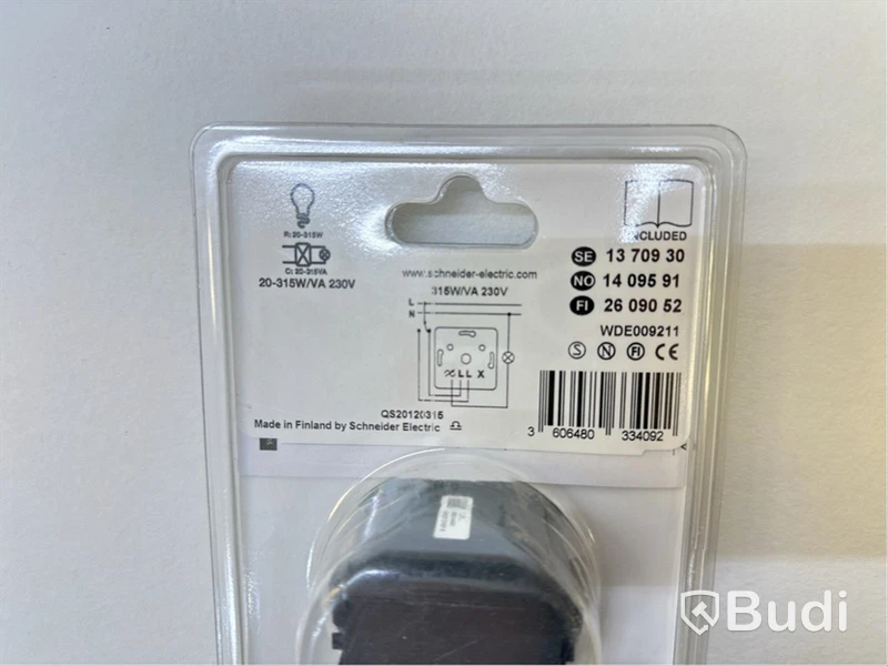 3 st. Transistor dimmer 315W glödljus, elektr trafo, Schneider electric