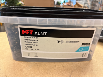 (NY)  XLNT MFT Träskruv TX25, 5x120 mm, 300-pack