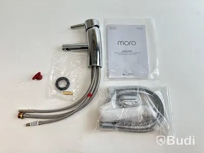 Tvättställsblandare Mora mmix B5, eco krom, med självst. handdusch