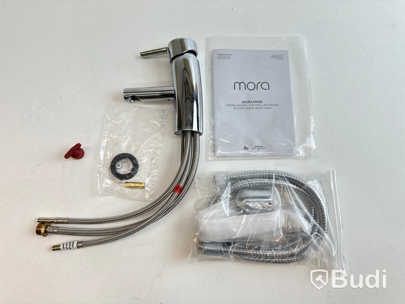 Tvättställsblandare Mora mmix B5, eco krom, med självst. handdusch