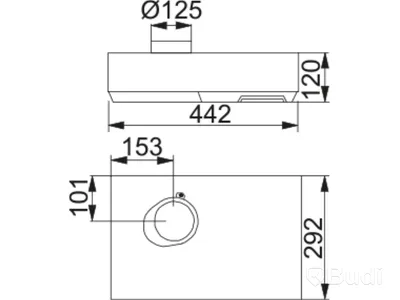 SPISKÅPA FRANKE, HOOD 480-16 LED, 45 CM VIT