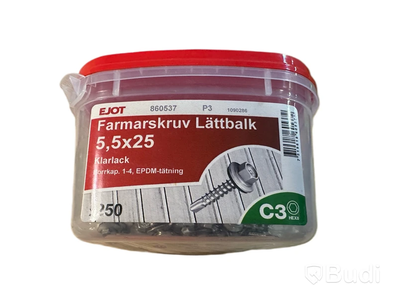 2 st. FÖRPACKNINGAR BYGGSKRUV/ FARMARSKRUV EJOT, 5.5X25, C3
