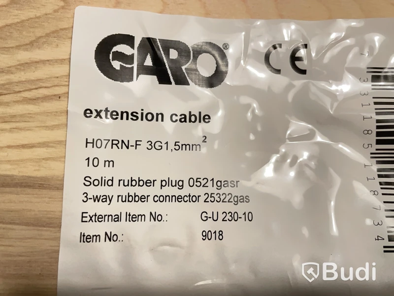 2 st. GRENUTTAG GARO, H07RN-F 3VÄGS 10M, 3G1,5