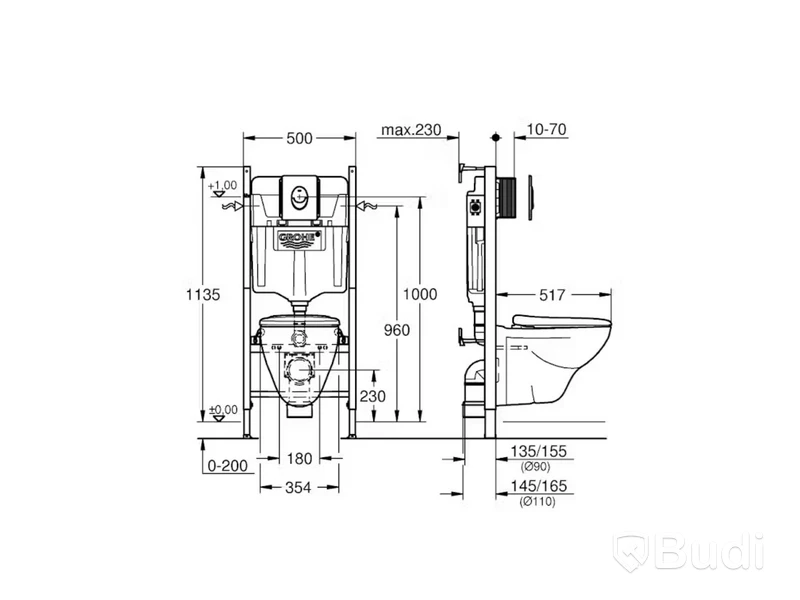 Komplett WC-paket Grohe, Solido Set 4in1