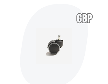 (NY) 5 st. Hjul med PU-bana, GBP 411153001, 50 mm