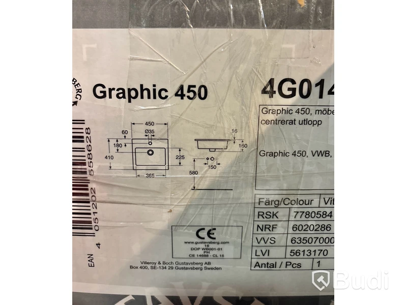 TVÄTTSTÄLL GBG GRAPHIC MÖBELTVÄTTSTÄLL 45 CM