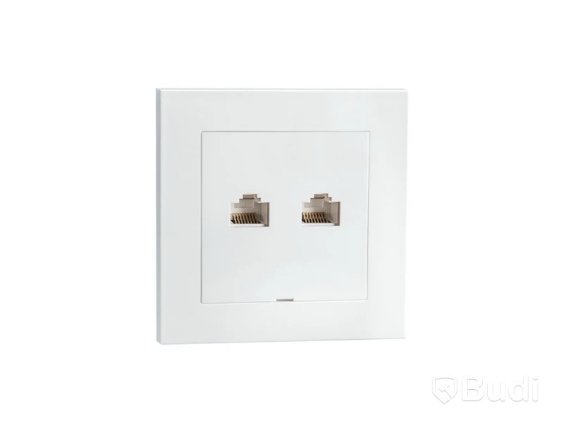 6 st. MODULÄR UTTAG 2XRJ 45 CAT6 INFÄLLD VIT