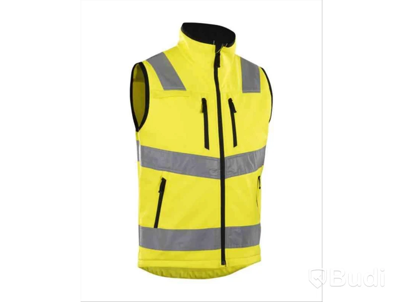 SOFTSHELLVÄST BLK 3049-2517, GUL VARSEL STL. XS