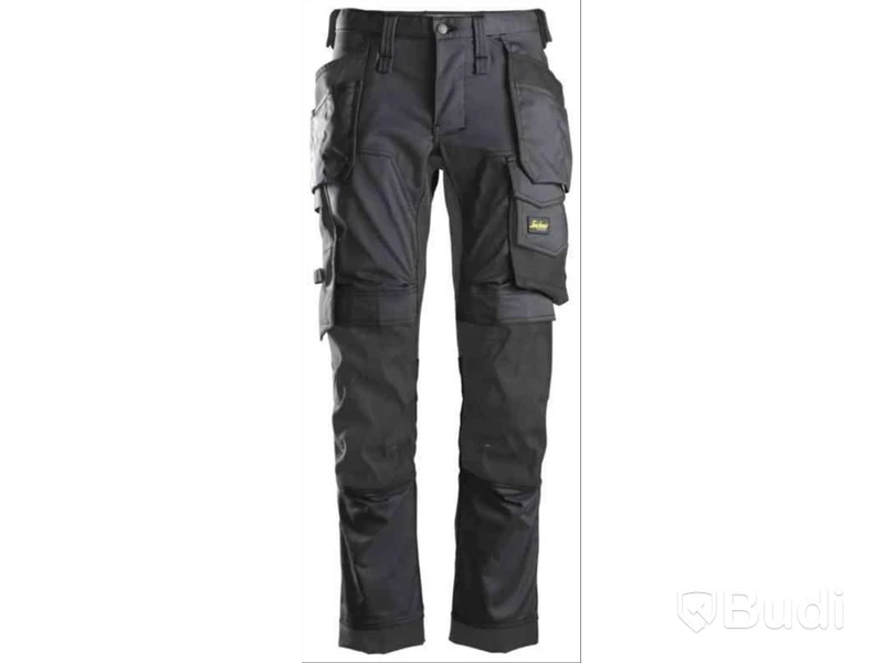 MIDJEBYXA SNICKERS 6241 GRÅ\/, SVART STRETCH AW HF STL. 154
