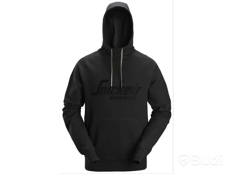 2 st. HUVTRÖJA SNICKERS 2894 LOGO, SVART STL. XL