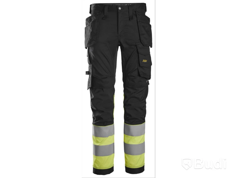 MIDJEBYXA SNICKERS 6234 SVART GUL VARSEL HF KL1 STL. 100