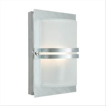 2 st. Norlys Basel 681 Galvaniseret Plafond Væglampe m LED modul