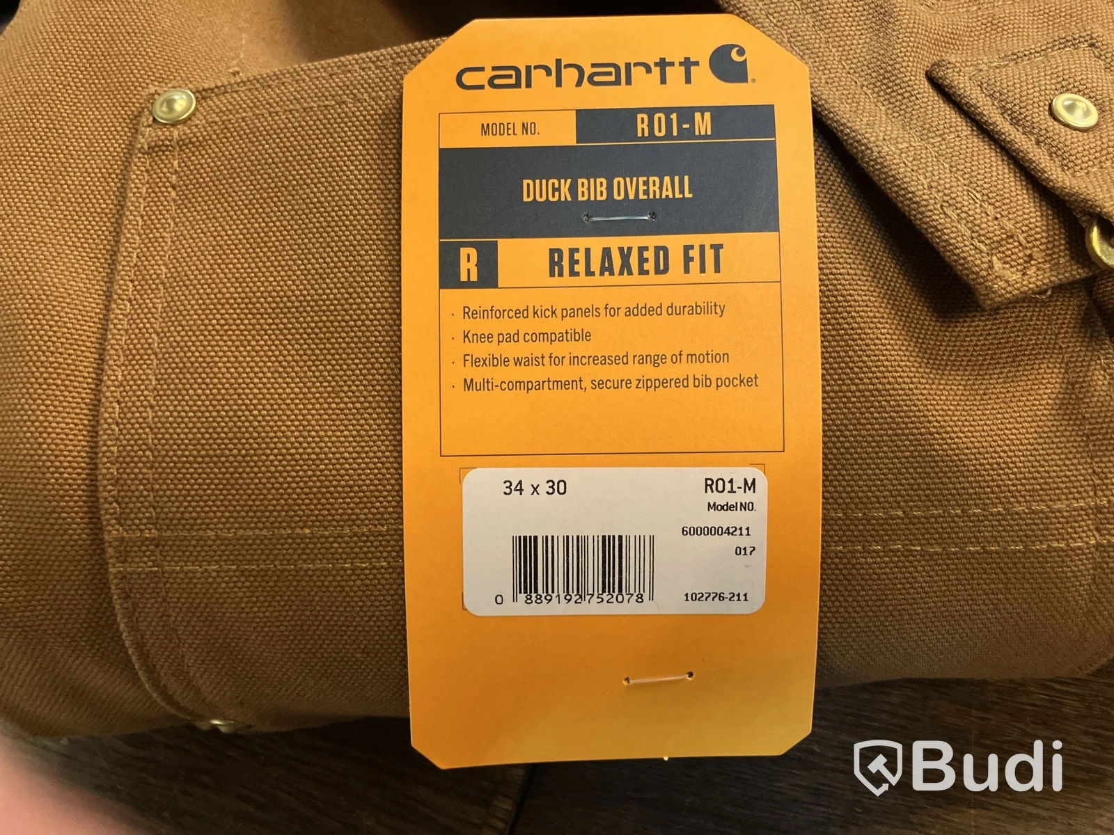 Hängselbyxa Carhartt stl. 34x30, relaxed fit
