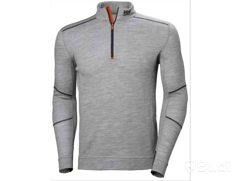UNDERTRÖJA HH 75107-930 GRÅ, KORT DRAGKEDJA LIFA MERINO STL. XL