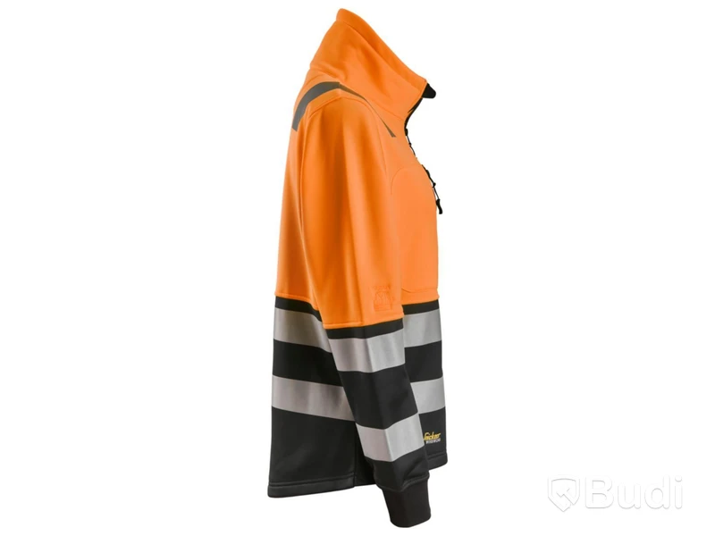FLEECEJACKA SNICKERS 8073 DAM, ORANG\/SVART VARSEL KL2 STL. XL