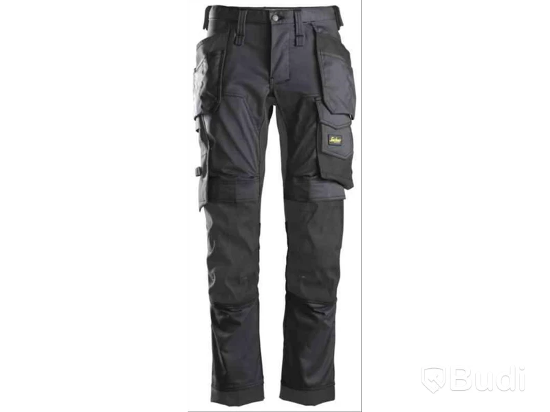 MIDJEBYXA SNICKERS 6241 GRÅ\/, SVART STRETCH AW HF STL. 92