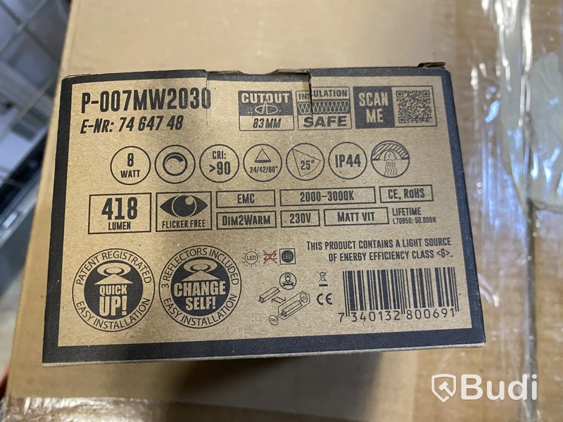 DOWNLIGHT DESIGNLIGHT, LED 7W 2'-3'K 485LM IP44, P-007MW2030 VIT
