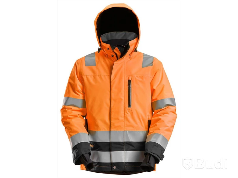VINTERJACKA SNICKERS 1132-5504, VARSEL ORANG\/SVART KL3 STL XL