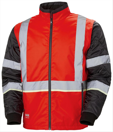 (NY) VINTERJACKA HH 73185-169 UC-ME, RÖD VARSEL KL2 ZIP-IN STL XL