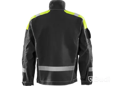 JACKA FRISTADS, FAS-447 90, SVART/GUL, STL. XL