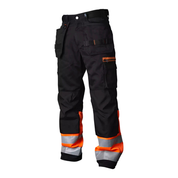 (NY) Arbetsbyxor Vidar workwear, V500452, stl. C48, orange/svart