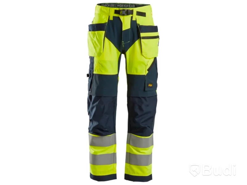 Hantverksbyxa Snickers, 6932 FlexiWork, stl. 58, gul/marin